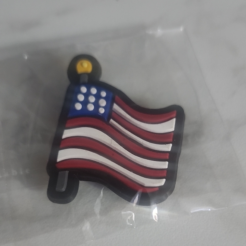 Croc American Flag Jibbitz